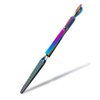 SILPECWEE 1Pc Colorful Stainless Steel Nail Art Pincher Cuticle Pusher Cuticle Nippers False Nail Shaping Tweezers Multi-Function Nail Care Manicure Sticks Nail Art Tools