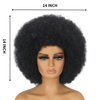 MYCNIMY Afro Wigs for Black Women 70s Afro Curly Wigs Soft Natural Looking Fluff and Bouncy Black Afro Wigs Synthetic Hair Big Afro Wig for Daily Party Cosplay Costume(Black)