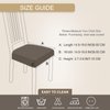 NIBESSER Dining Chair Seat Covers Set of 6,Stretch Soft Removable Washable Chairs Covers for Dining Room, Seat Cushion Slipcovers Protector for Kitchen Armless Chairs (No Rear,Brown)