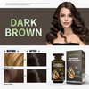 Herbishh Hair Color Shampoo 10 Sachet +1 Argan Hair Mask Pouch | 3 in 1 Hair Dye | PPD Free | Easy to Use | Gray Coverage | Travel Size | Available in 6 Colors (Dark Brown)
