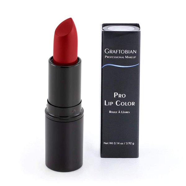 Graftobian Professional Color Lipstick - Ultra Long-Wearing, Comfortable Texture, Full Range of HD Shades, For All Skin Tones and Undertones, Velvety Smooth Semi-Matte Finish, Red Hot