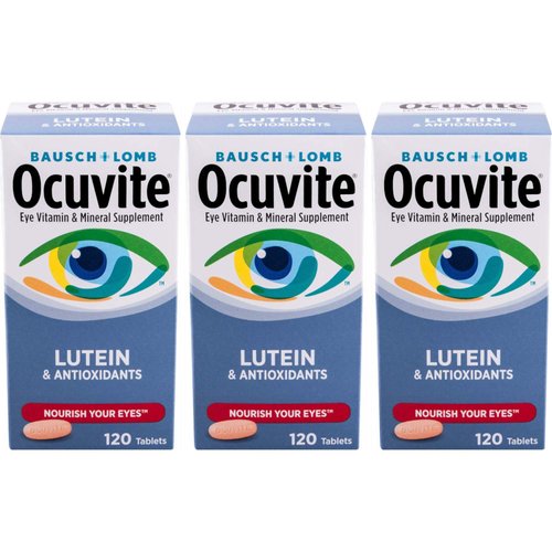 Ocuvite Nutrition For Eyes, Tabs By Bausch and Lomb 120'S ( pack of 3)