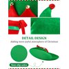SATINIOR Christmas Santa Elf Shoes and Hat Christmas Red Green Costume Accessory Set (28 cm/ 11 Inch)