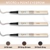 Apooliy Waterproof Eyebrow Pencil Microblading Liquid Brow Pen,Micro 4 Point Eyebrow Gel,Long-Lasting,Creates Natural Looking Brows Effortlessly