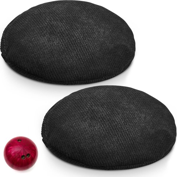 Lewtemi 2 Pieces Bowling Rosin Grip Bag Powder Bowling Grip Sack for Drying Hands Golf Accessories (Black)