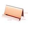 Maxdot Rose Gold Business Card Holders Stainless Steel Name Cards Display Stand Desktop Rack Organizer for Office Home Desk Accessories