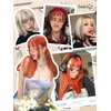forfeels Hair Topper for Women, Red Roots To Black Synthetic Hair Toppers Bangs Hair Clip 360° 3D Cover Fake Clip in Bangs Hair Extensions Hair Toppers Hair Pieces for Women Daily Parties