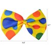 jiebor Clown Costume Set Clown Rainbow Wig Nose Bow Tie White Gloves Accessories for Clown Parties Carnivals Pretend Play Women Men Adults