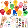 36PCS Farm Barnyard Animal Party Favors 24 Tattoos Sticker 12 Stamp Set Ideal Cute Cow Pig Tractor Horse Themed Birthday Decor Supplies Goodie Bag Classroom Gifts Rewards for Girls Baby Shower Prizes
