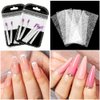 Fiberglass Nail Extension Gel Kit Gel Nail Builder Extension Fiber Nail Kit with Magical Silk Fiberglass, Quick Building Gel, Nail File, Tweezers, Scissors, Nail forms for Gel Extension Nail Art