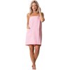 Robe Direct Quick Dry, Lightweight Waffle Spa/Bath Wrap with Adjustable Closure & Elastic Top (Blush, Small-Medium)