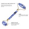 Massage Jade Roller Double-head Anti-Aging Face Eye Bestfor Dark Circles and Puffines Neck Anti-Aging Face Eye Neck Massager (Blue)