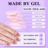 Mifoneix Bling Coffin Press on Nails Fake Nails Full coverage Medium fake gradient nails for women and girls (pink coffin shiny)12 Sizes 24 Pieces
