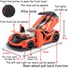 Therina Toy Cars Model Koenigsegg Jesko Orange Alloy Collectibles Die-cast Vehicles with Sound and Light