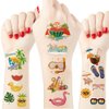 Crazy Night Summer Pool Party Temporary Tattoos for Kids-75 Styles,Beach Party Favors,Tropical Decorarions
