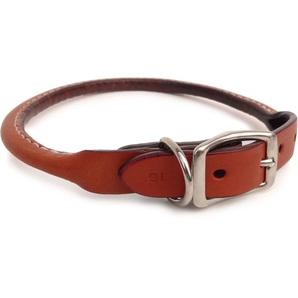 Auburn Leathercrafters Round Dog Collar Color: Tan, Size: 1" x 20"