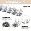 DIY Eyelash Extension Lash Clusters 120 Clusters False Eyelash 3D Effect Individual Natural Lashes Set at Home Eyelash Extension Kit Lashes Pack Volume Cross Mixed