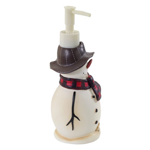 Avanti Linens - Soap Dispenser/Lotion Pump, Countertop Accessories, Holiday Inspired Bathroom Decor (Snowmen Gathering Collection)