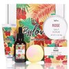 Spa Gifts for Women, Gift Set, Self Care Kit, Birthday Gifts, 5pc Rose Bath Sets Include Massage Oil, Bath Bomb, Salt Scrub, Soap, Hand Cream, Mothers Day Gifts for Mom