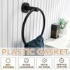 Matte Black Towel Ring, APLusee Hand Towel Holder, Stainless Steel Modern Round Towel Hanger, Bathroom Wall Mounted