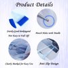 11PCS Hair Dye Coloring Kit, Professional Hair Coloring Dyeing Kit, Hair Coloring Highlight Cap Brush and Bowl Set, Mixing Bowl, Hair Dyeing Cap, Hair Needles, Dye Color Brush, Hair Clips (Blue)