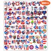 Puerto Rico Temporary Tattoos Puerto Rican Party Decorations Favors Supplies Themed Cute Stickers 10 Sheets 100 PCS Gifts for Baby Girls Boys Class School Carnival