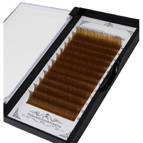 Scala Thickness 0.10mm C Curl Light Brown/Dark Brown/Black-Brown False lashes Individual Eyelash Extension Natural False Eyelashes (10mm, Light Brown)