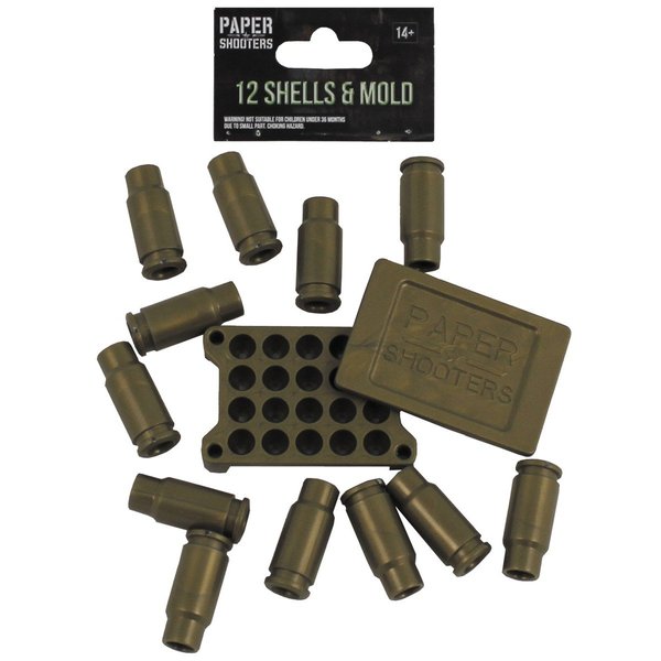 Paper Shooters Shells and Mold, 12 Shells