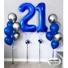 Blue Number 7 Balloons 40 Inch Giant Laser Navy Blue 7 Helium Balloons for Boys 7th Birthday Party Supplies 7th Anniversary Events Decorations