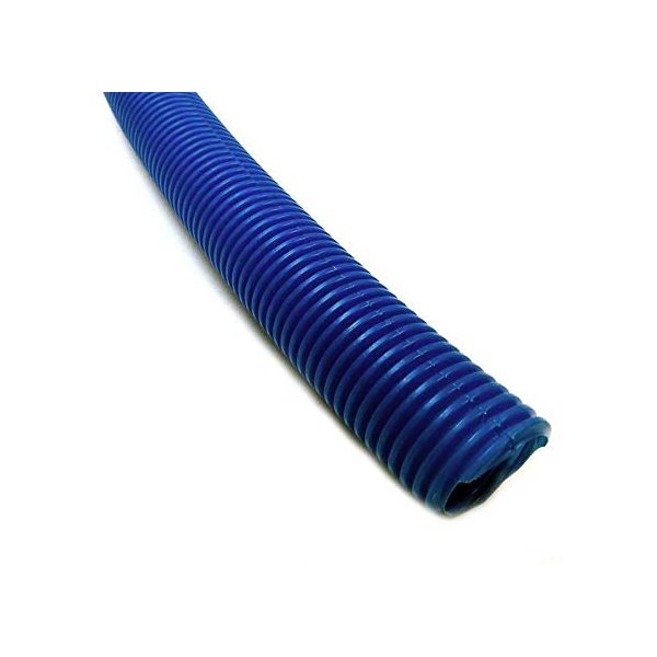 Electriduct 1" Split Wire Loom Tubing Polyethylene Corrugated Flexible Conduit (1 Inch ID) - Blue - 10 Feet