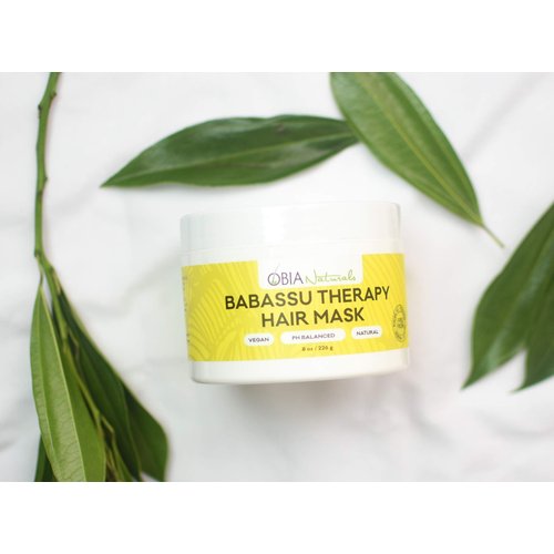 OBIA Naturals Babassu Oil Therapy Hair Mask - (8 oz/ 226 g) - Deep Conditioner - Hydrating, Repairs Dry, Damaged or Color Treated Hair After Shampoo - Sulfate Free, Vegan Protein