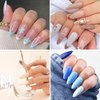 AddFavor 600pcs Almond Nail Tips, Medium Gel x Nail Tips Almond Clear Fake Nails Full Cover Acrylic Gel x Nails for Salon and Home Manicure 12 Sizes