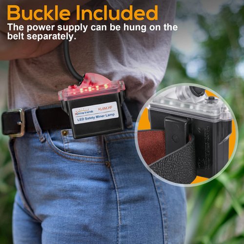 Hunting friends Superbright LED Mining Headlight,High Lumen Rechargeable Miner Lamp Hard Hat with Power Supply Lights Mining lamp Waterproof Headlight KL6M.H Explosion Proof Cap for Outdoor