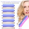 8 Sizes Standard Hair Rollers,Heat Perm Rod Hair Clip Curlers with Clamps Styling Wavy Rollers Rubber Band (SH-9)