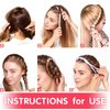Neuvikter Heatless Curling Rod Headband with Hair Clips and Scrunchie, Hair Brush Styler for Curly Hair, Sleeping Curls Silk Ribbon with Hair Rollers for Long Hair (3Pcs-Grey)