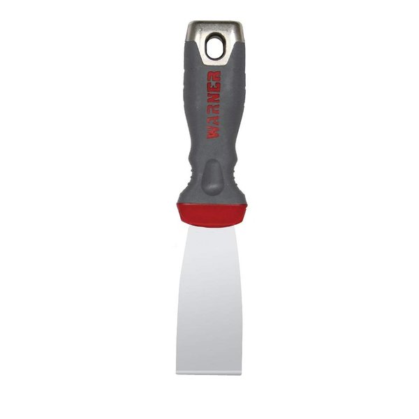 Warner 1-1/2" ProGrip Stiff Putty Knife, Stainless Steel with Hammer Cap, 90661