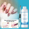 BEVINAS Slip Solution 4Fl.Oz Slip Solution Nail Extension Gel Liquid Slip Solution for Poly Gel Nails with Brush Spatula Glass Cup Nail Cleaning pads Easy DIY Poly Gel Nail