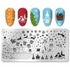 SILPECWEE 6 Pieces Valentine's Day Nail Stamp Nail Stamping Plate Holiday Heart Nails Design Nail Stencils Nail Art Template Nail Polish Stamp Tools Nail Art Accessories for Acrylic Nails