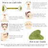 HOTACE Natural Jade Roller Gua Sha Kit Face Massager Portable Facial Skin Care Tools-XIUYU Green