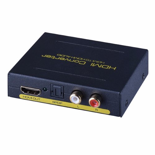 ViewHD HDMI Audio Extractor | Toslink Optical Digital Audio Output | Analog RCA L/R Stereo Output | HDMI v1.3 1080P 3D | Model: VHD-H2HSAs