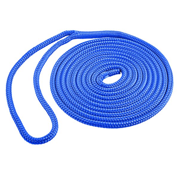 Shoreline Marine Double Braided Nylon Dock Line, 1/2-Inch x 20-Feet (BLUE)