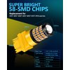 Yorkim 3157 LED Bulb Amber 3157 LED turn signal bulb 3157 LED blinker bulb 3157a 4157 3056 3156 3057 4057 3457 led bulb tail light brake light, Pack of 2