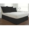 Fresh Ideas Bedding Tailored Bedskirt, Classic 14” Drop Length, Pleated Styling, Twin, Black