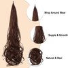 Ponytail Extension 30 Inch Flexible Wrap OTO BELLA Around Ponytail Hair Extensions 120g Long Curly Synthetic Ponytail Wavy Pretty Hair Ponytails Hairpieces For Women Daily Use (M33M)