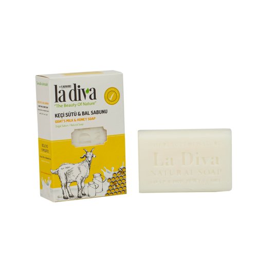 La Diva Organic Soap Collection - Hand Soap - Argan, Coconut Oil, Collagen, Donkey Milk, Lavender, and More - Premium Bar Soaps for Daily Hydration and Skin Nourishment (Goat's Milk & Honey)