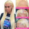 DACHIC 22In Blonde Wig Human Hair 13x4 HD Transparent Lace Front Wigs Human Hair Pre Plucked with Baby Hair 613 Straight Frontal Wig Human Hair for Women Glueless Wig Human Hair