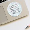 100pcs Words Quotes Round Stickers It's No Use Going Back to Yesterday Because I was A Different Person Then Label Stickers Decals for Card Envelopes Seals Boxes Holiday Xmas Gifts 2in