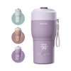 Papablic Portable Bottle Warmer for Travel Pro – Fast Heating, Built-in Sterilizer, 30W Fast Charge, 5-Temp Control, Easy-Clean Wide Mouth, Baby Milk Warmer for Breastmilk & Formula, Lilac Purple