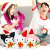 Ahlsense 8-Inch Christmas Cat Plush with Santa Hat and Gift, Soft and Adorable Holiday Stuffed Animal for Kids, Boys, and Girls | Perfect Christmas Decoration and Gift (Pink)