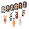 Vueos 6 Pcs 4 Inch Mini Reborn Baby Dolls Toy Set Realistic Baby Doll with Cute Animal Clothes Gifts for Girls Boys Birthday Christmas